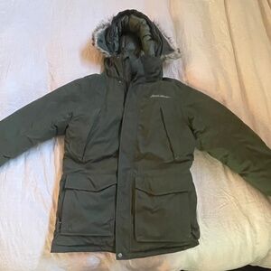 Men’s Eddie Bauer green puffer parka